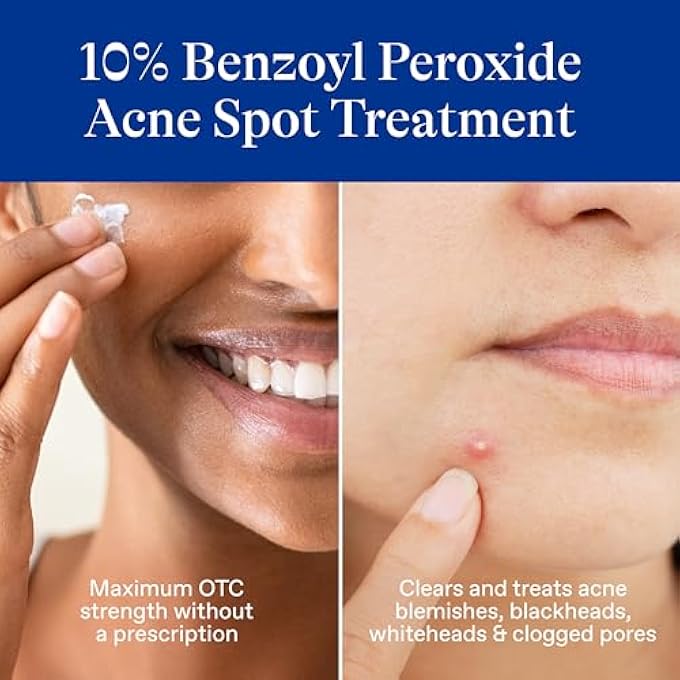 differin ACNE SPOT TREATMENT WITH 10% BENZOYL PEROXIDE, MAXIMUM STRENGTH OTC ACNE TREATMENT, FAST ACTING SPOT TREATMENT FOR FACE, 1 OZ - Image 3